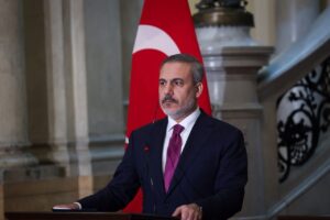 Bakan Fidan, Lübnan’ın başkenti Beyrut’ta mevkidaşı Abdallah Buhabib ortak basın