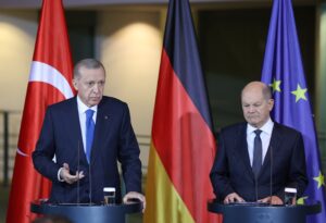 Cumhurbaşkanı Recep Tayyip Erdoğan, Berlin temasları kapsamında Almanya Başbakanı Olaf