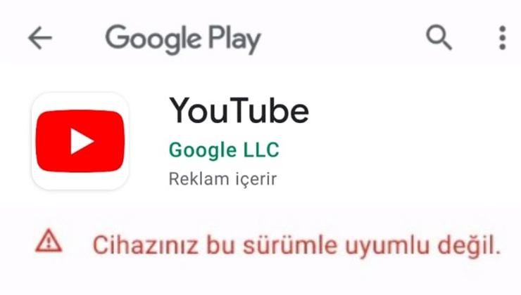 Cihazınız bu sürümle uyumlu değil ne demek? Cihazınız bu sürümle uyumlu değil hatası nasıl çözülür tablet?