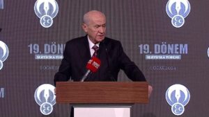 Milliyetçi Hareket Partisi Lideri Bahçeli, partisinin Siyaset ve Liderlik Okulu