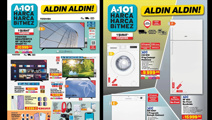 A101 bu hafta hangi ürünler geliyor? A101 katalog, aktüel ürünler listesi! A101 1 şubat 2024 katalog, aktüel ürünler