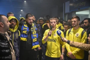 Maç sonunda yaşanan olaylar sebebiyle geniş güvenlik önlemleri eşliğinde Trabzon’dan