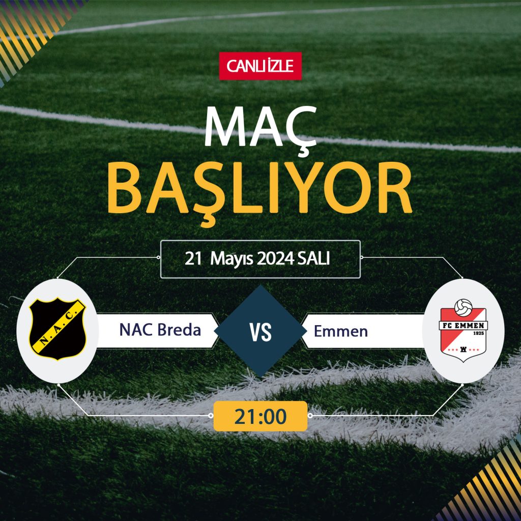 NAC Breda FC Emmen Taraftarium24, Şifresiz CANLI İZLE maç linki, online linki 21 MAYIS NAC Breda FC Emmen maçı TARAFTARIUM 24 CANLI İZLE! NAC Breda FC Emmen Canlı Donmadan Şifresiz izleme linki 21 MAYIS