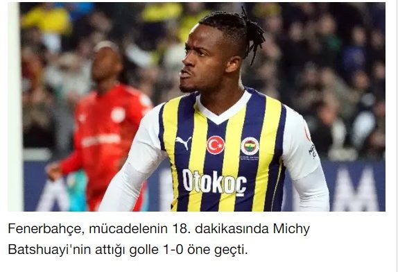 Fenerbahçe Kayserispor: 3-0 (GENİŞ MAÇ ÖZETİ-DAKİKA DAKİKA)