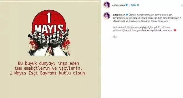 Ünlü İsimlerden 1 Mayıs Paylaşımları