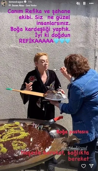 Demet Evgar'ın Doğum Gününü Eşi Nasıl Kutladı? Devasa Pasta ile...