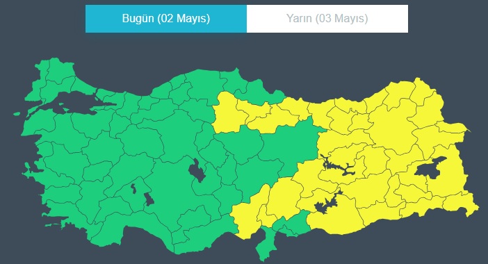 Meteoroloji'den 34 İl İçin Sarı Kodlu Uyarı