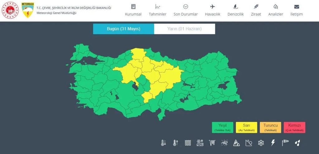 Meteoroloji'den 11 İle Sarı Kodlu Uyarı: Sel, Dolu, Yıldırım