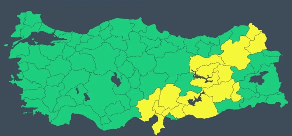 Ülke Genelinde Sağanak Yağış: 16 İle Sarı Kodlu Uyarı