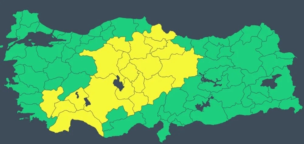 Meteoroloji'den 19 İl İçin Sarı Kodlu Uyarı
