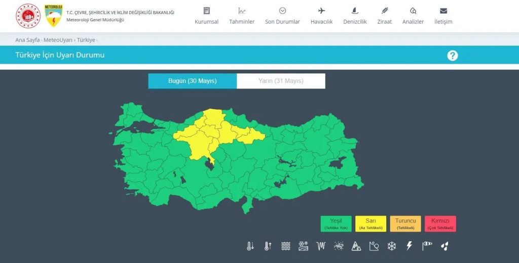 9 İl İçin Kuvvetli Sağanak Uyarısı