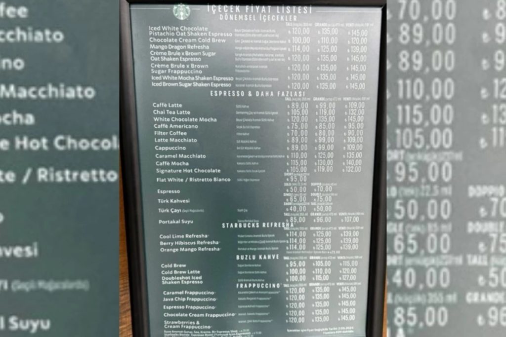 Starbucks Türkiye Ürünlerine Zam Yaptı
