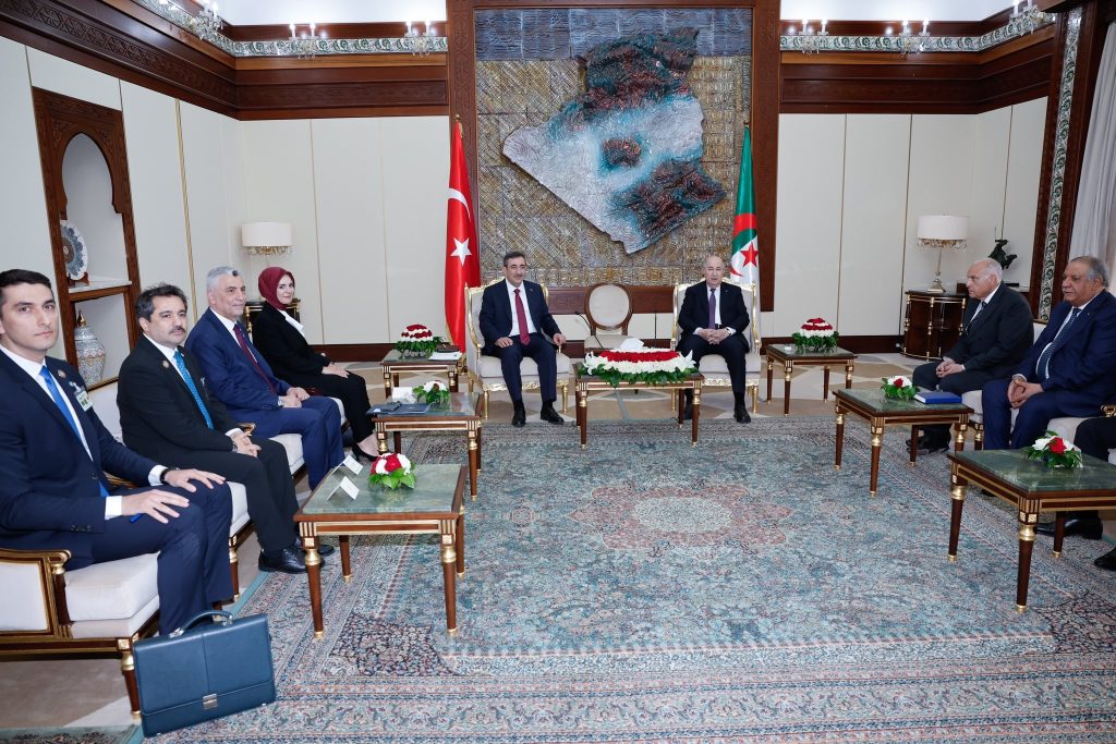 Cumhurbaşkanı Yardımcısı Yılmaz, Cezayir Cumhurbaşkanı'yla Görüştü