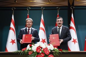 Cumhurbaşkanı Yardımcısı Cevdet Yılmaz, Kuzey Kıbrıs Türk Cumhuriyeti Başbakanı Ünal