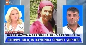 Eşi Tayfur Kılıç, kaybolduğu günün ertesi günü emniyete ve Müge
