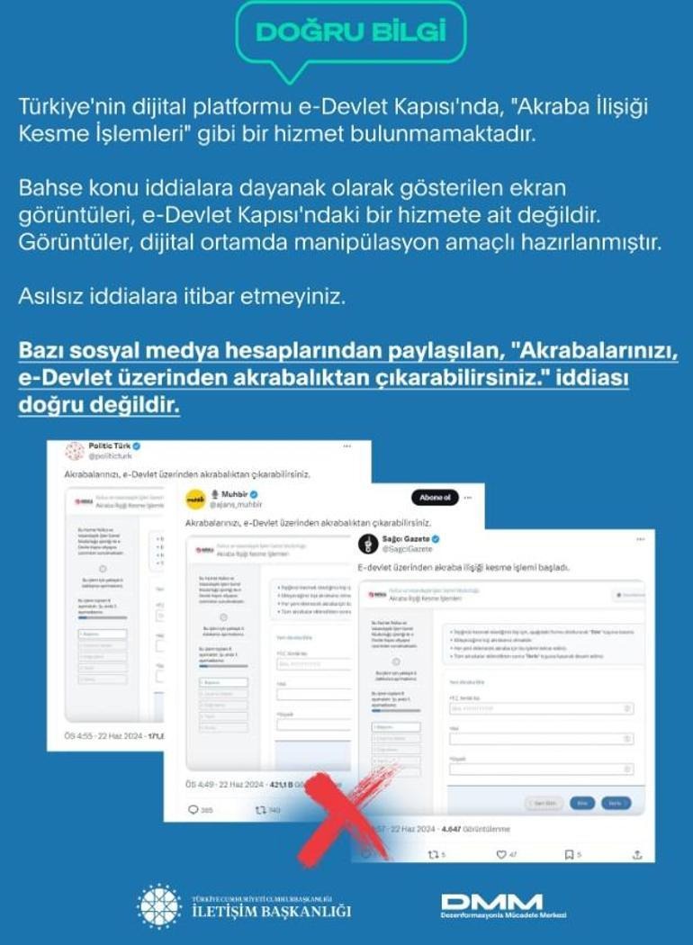 e-Devlet'e Akraba Silme Hizmeti Geldi mi? Resmi Açıklama Yapıldı