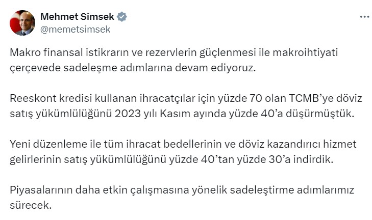 Piyasalarda Sadeleşmeye Devam Ediyoruz