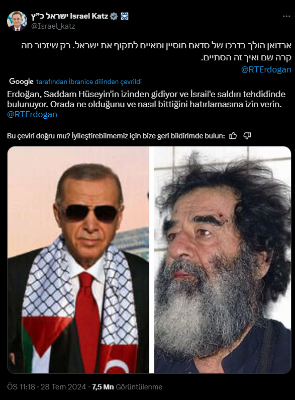 İsrailli Bakan Kanz Ne Paylaştı, Erdoğan'ı Kime Benzetti, Olay Nedir, Erdoğan Ne Dedi?