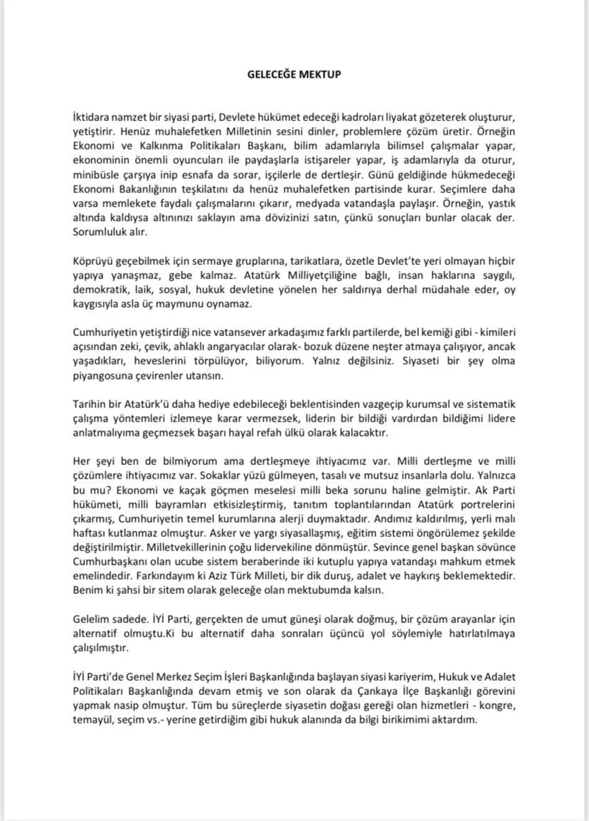 İYİ Parti'de İstifalar Sürüyor: Çankaya İlçe Başkanı Doğukan Kozan İstifa Etti Mi?