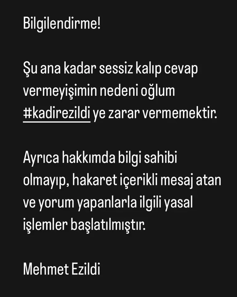 Kadir Ezildi’nin 'Unuttum' Dediği Babası Eleştirilere İsyan Etti