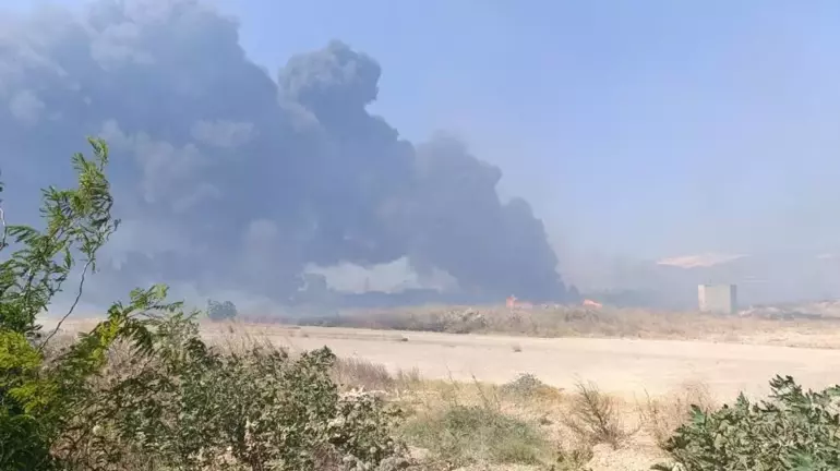 Mersin'de Liman Şantiyesinde Büyük Yangın!