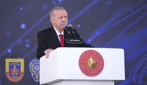 Cumhurbaşkanı Recep Tayyip Erdoğan, Atatürk Havalimanı’nda düzenlenen Jandarma ve Emniyet