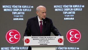 Milliyetçi Hareket Partisi Genel Başkanı Devlet Bahçeli, partisinin MYK toplantısı