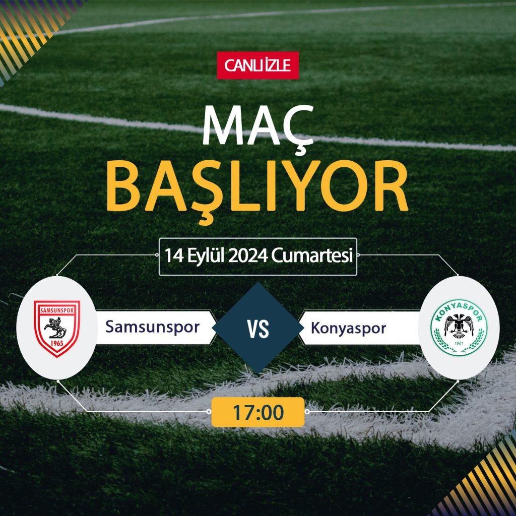 Samsunspor Konyaspor maçı Bein Sports, TARAFTARIUM 24 CANLI İZLE! Samsunspor Konyaspor Canlı Donmadan Şifresiz izleme linki 14 EYLÜL 2024 Samsunspor Konyaspor maçı