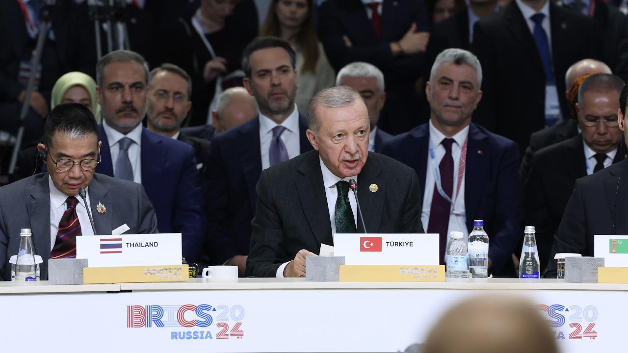 Cumhurbaşkanı Recep Tayyip Erdoğan, BRICS Liderler Zirvesi’nde konuştu. Erdoğan’ın açıklamalarından