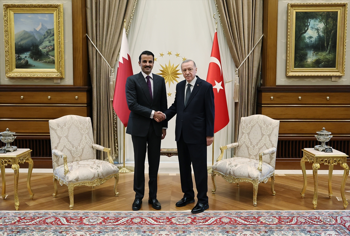 Cumhurbaşkanı Erdoğan ve Al Sani, Cumhurbaşkanlığı Külliyesi’nde “Türkiye-Katar Yüksek Stratejik