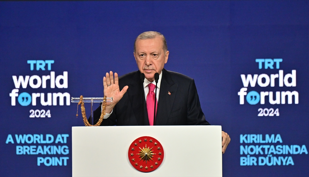 Cumhurbaşkanı Recep Tayyip Erdoğan, İstanbul Kongre Merkezi’nde düzenlenen TRT World