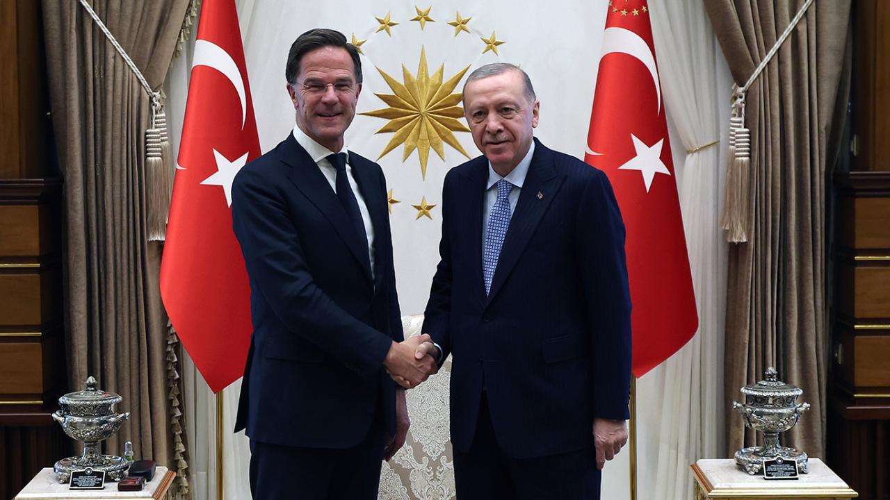 Cumhurbaşkanı Recep Tayyip Erdoğan NATO Genel Sekreteri Mark Rutte ile