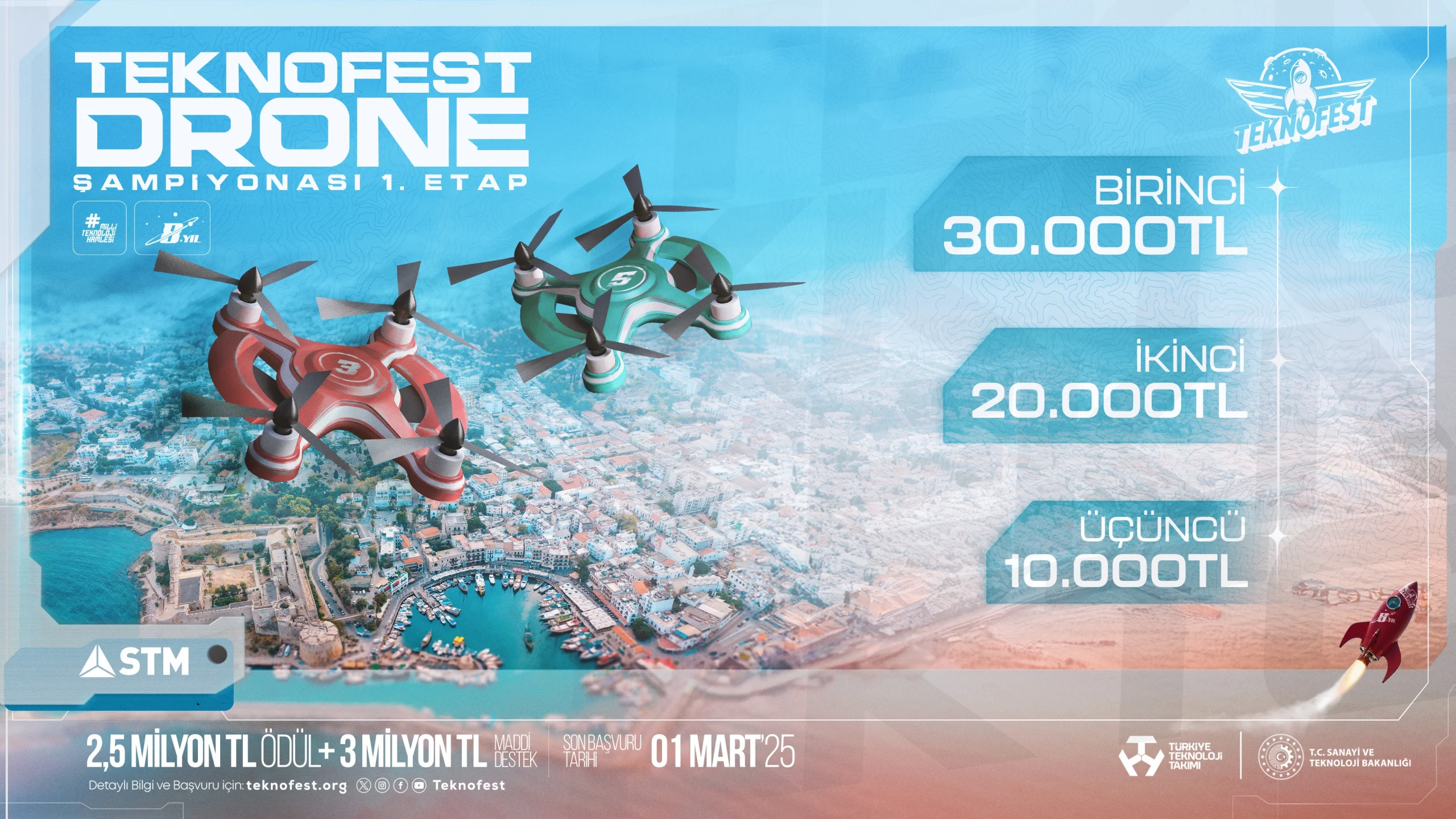 Teknoloji ve havacılık tutkunlarını bir araya getiren TEKNOFEST Drone Şampiyonası