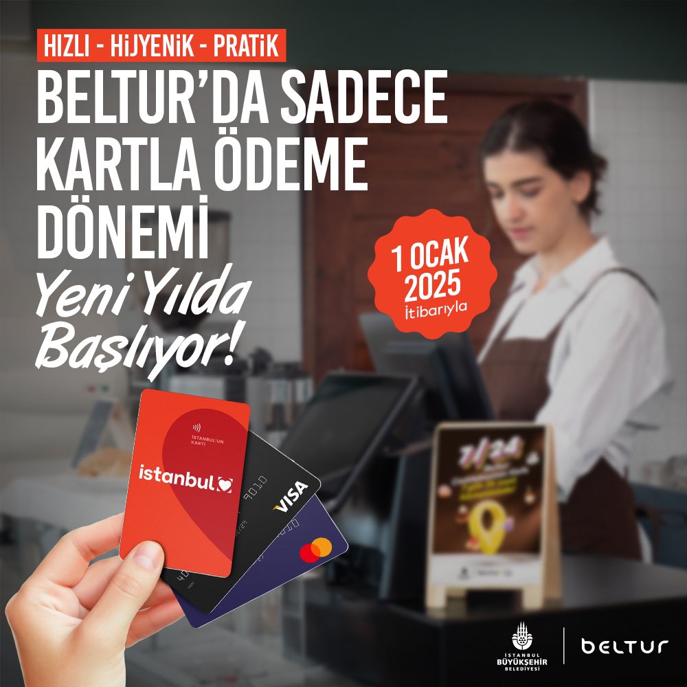 BELTUR'da Nakit Dönemi Sona Eriyor beltur da sadece kartla ödeme dönemi yeni yılda başlıyor