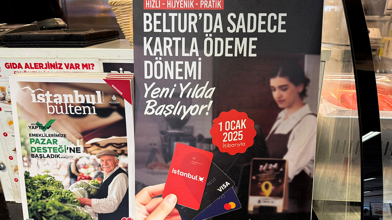 BELTUR şubelerinde asılan duyurulara göre, yeni yıl itibarıyla nakit ödeme