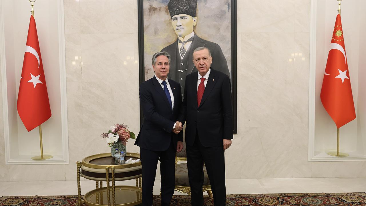 Cumhurbaşkanı Recep Tayyip Erdoğan, ABD Dışişleri Bakanı Antony Blinken’ı kabul