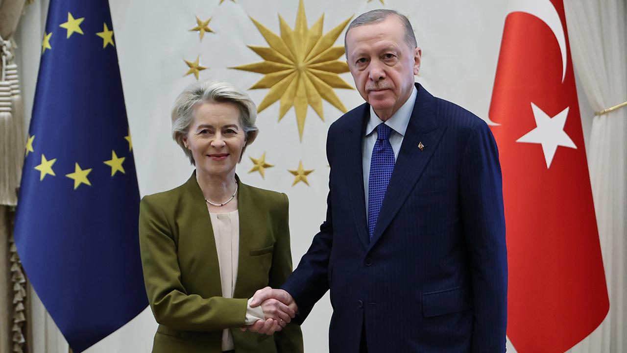 Cumhurbaşkanı Erdoğan ile Avrupa Birliği Komisyonu Başkanı von der Leyen,