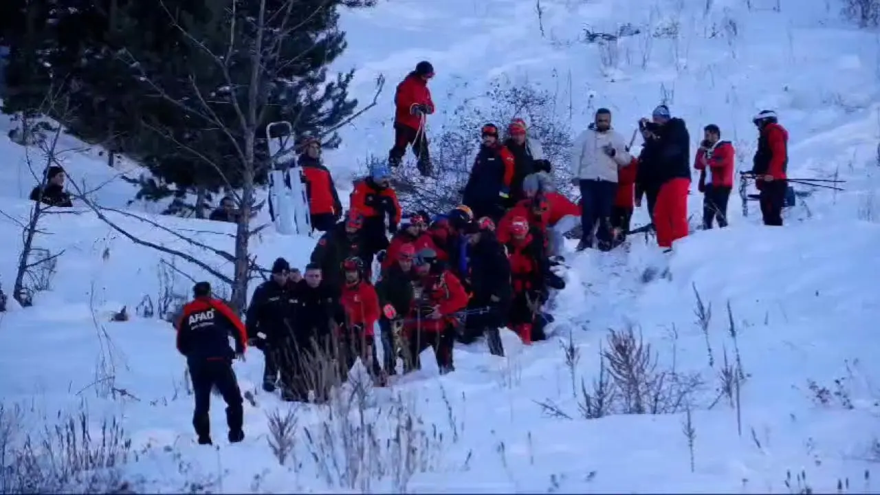 Erzurum Palandöken Dağı’nda antrenman yapan sporcuların üzerine çığ düştü. Palandöken