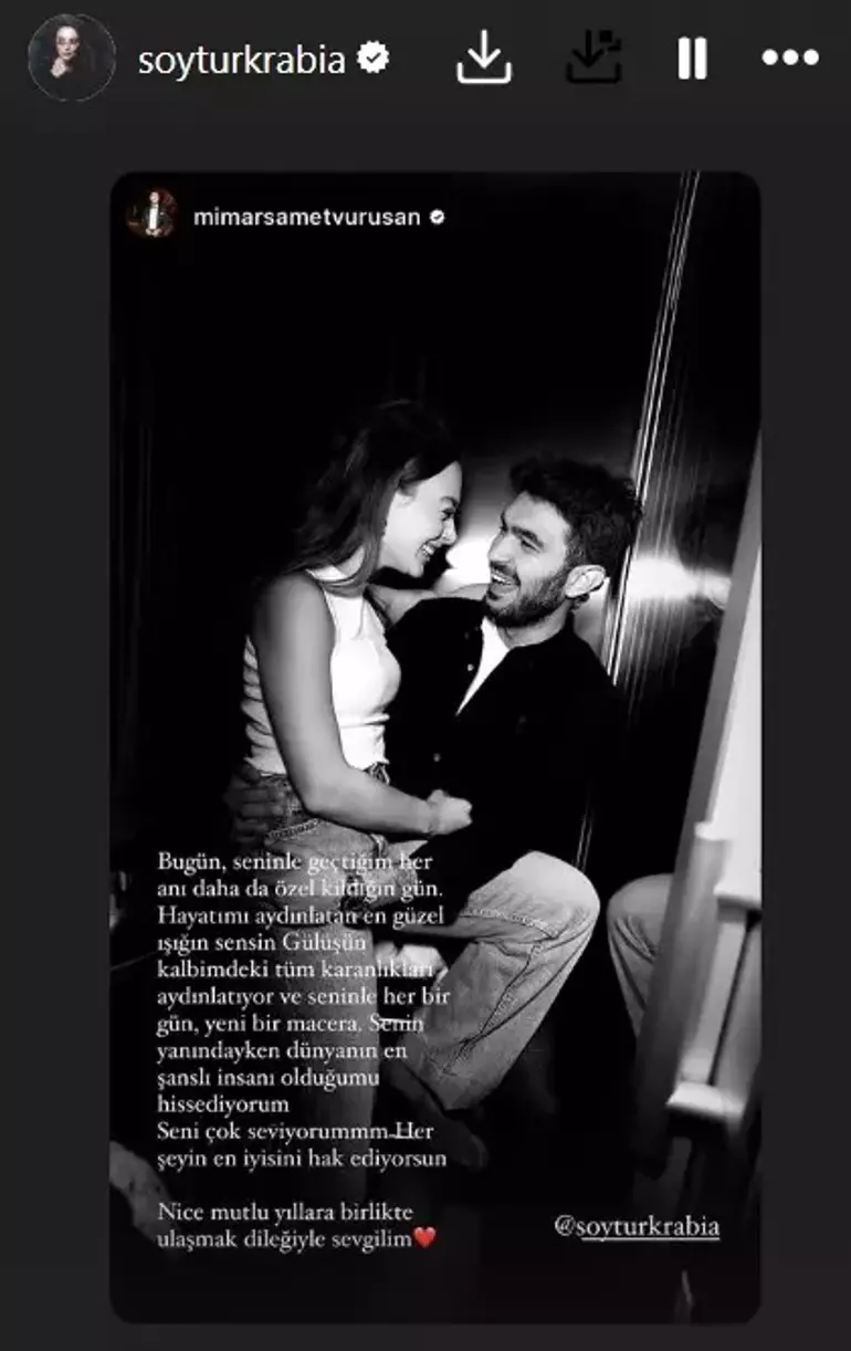 Rabia Soytürk’ün Doğum Gününe Romantik Dokunuş! Sevgilisi Samet Vuruşan’dan Aşk Dolu Mesaj