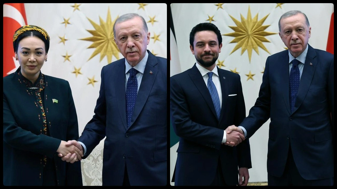 Cumhurbaşkanı Recep Tayyip Erdoğan, Türkmenistan Meclis Başkanı Dünyagözel Gulmanova ve