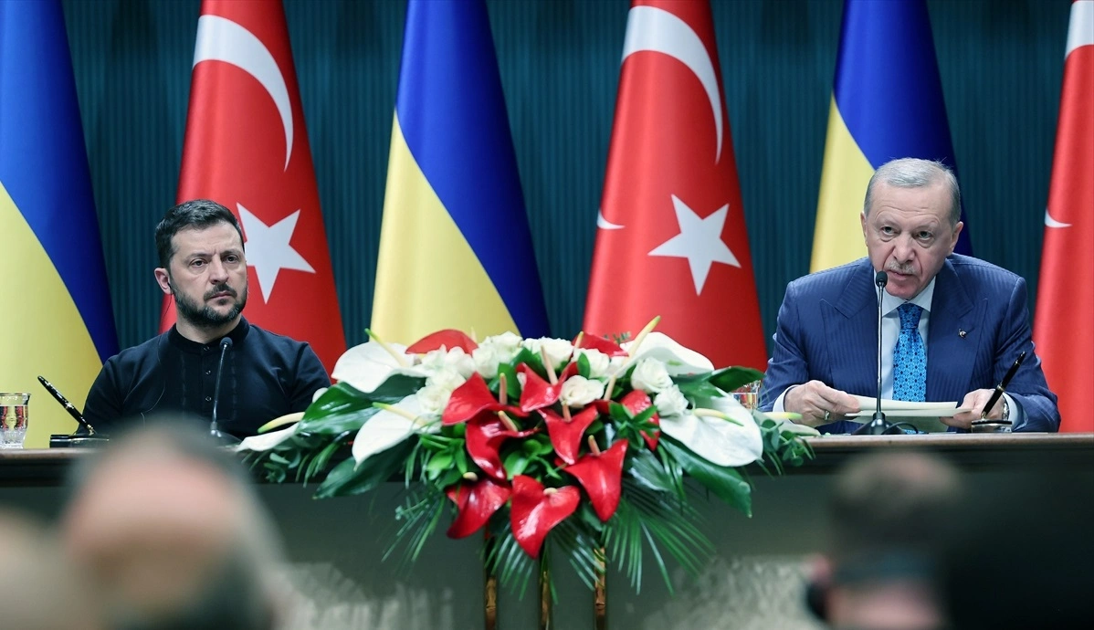 Cumhurbaşkanı Recep Tayyip Erdoğan ve Ukrayna Devlet Başkanı Volodimir Zelenski,