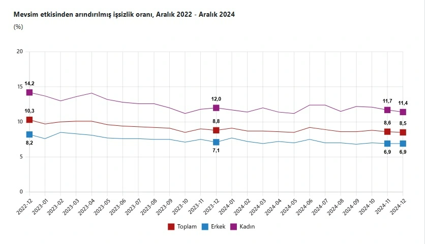 işsizlik rakamları aralık