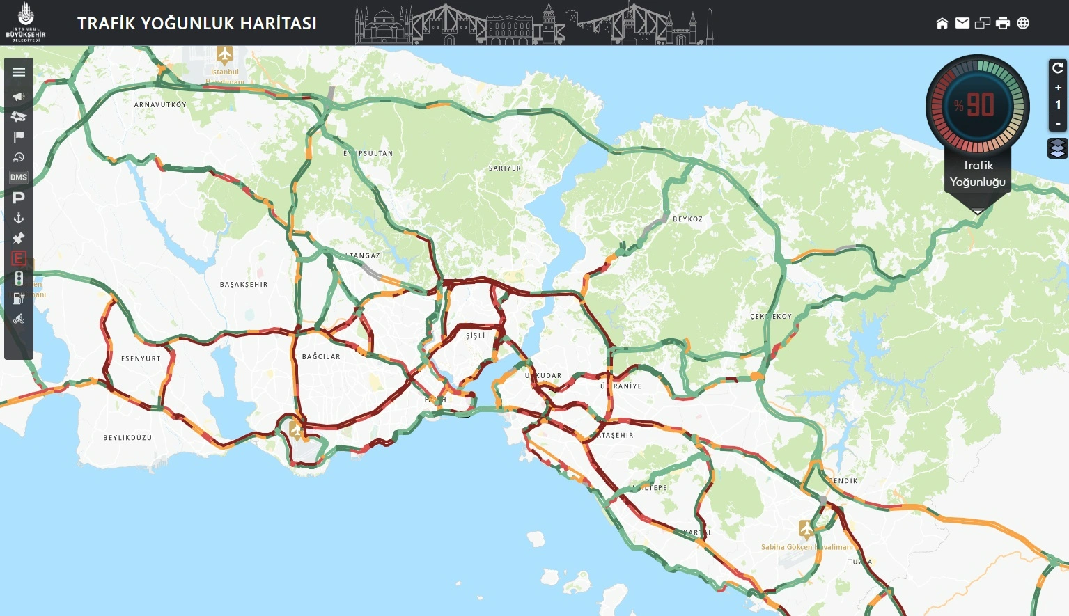 İstanbul’da kar yağışının etkisiyle trafik yoğunluğu oluştu. İstanbul Büyükşehir Belediyesi