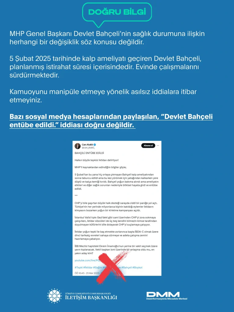 devlet bahçeli entübe iddiası dmm