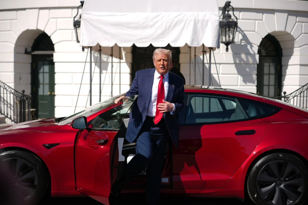 trump elon musk tesla 2
