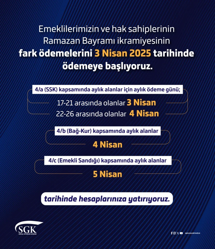emekli bayram ikramiyeleri 2
