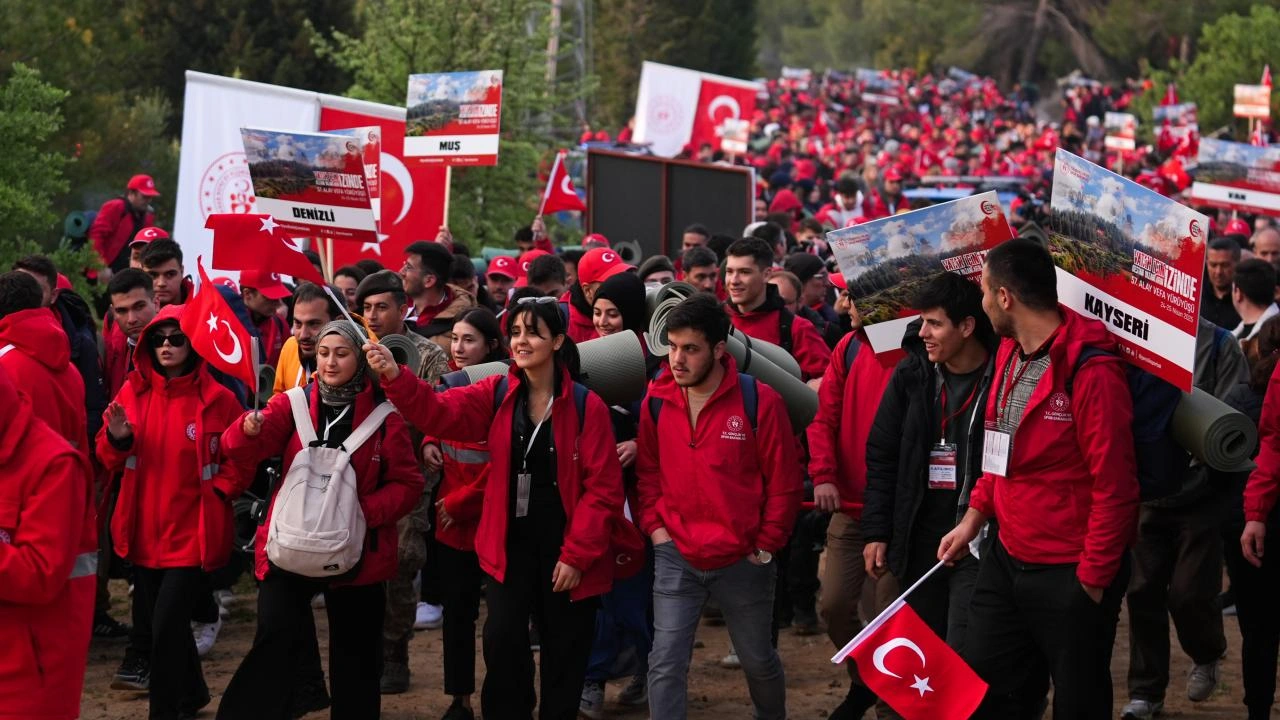 Tarihi Gelibolu Yarımadası Kocadere Köyü Kamp Alanı’nda, şafak vakti şehitlere