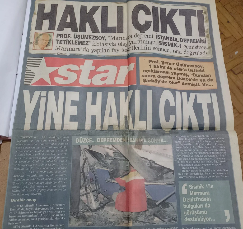 şener üşümezsoy deprem 2