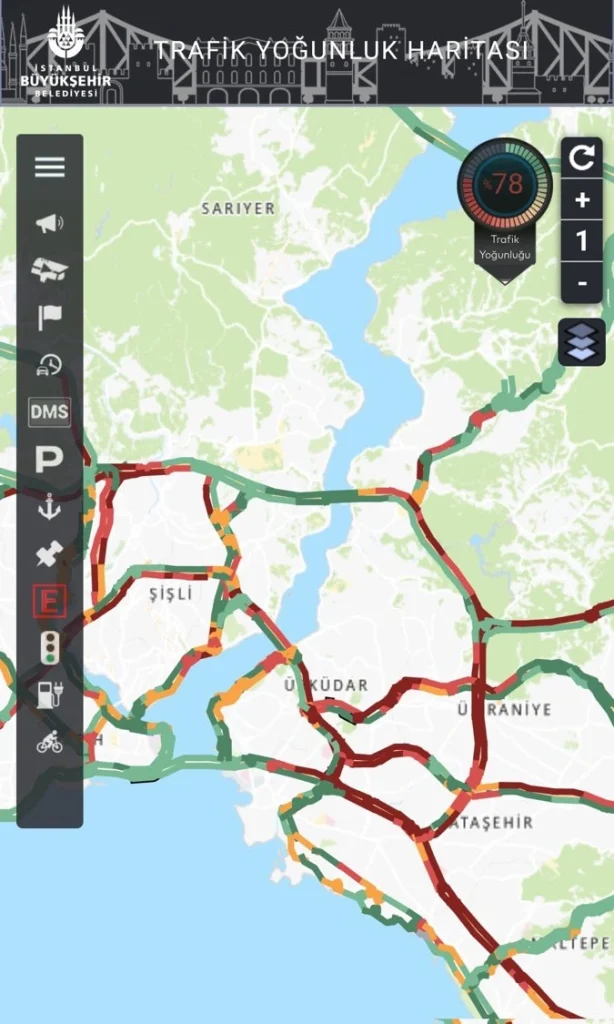 trafik yüzde 78