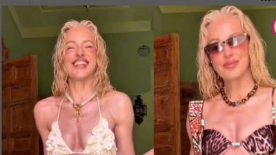 Burcu Esmersoy bikinili pozlarıyla sosyal medyayı salladı. 48 yaşındaki sunucunun